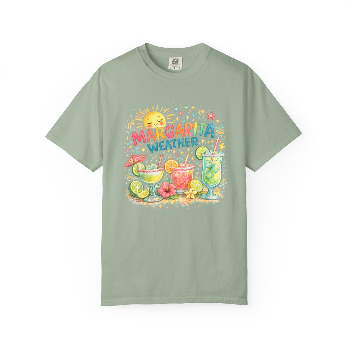Margarita Weather T-shirt | Cocktail Illustration, Lime & Sunshine