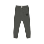Dark gray jogger pants with a white drawstring and a black 'NEW DAY' logo on the left thigh, shown flat on a white background.