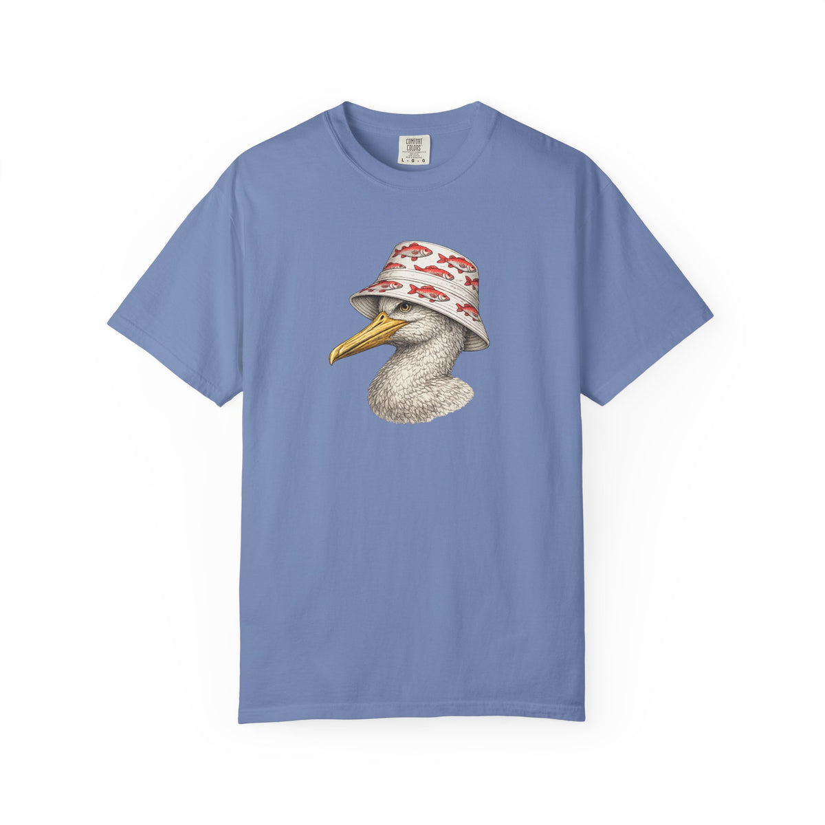 Seagull with Fish Bucket Hat T-Shirt- Seagull Tshirt