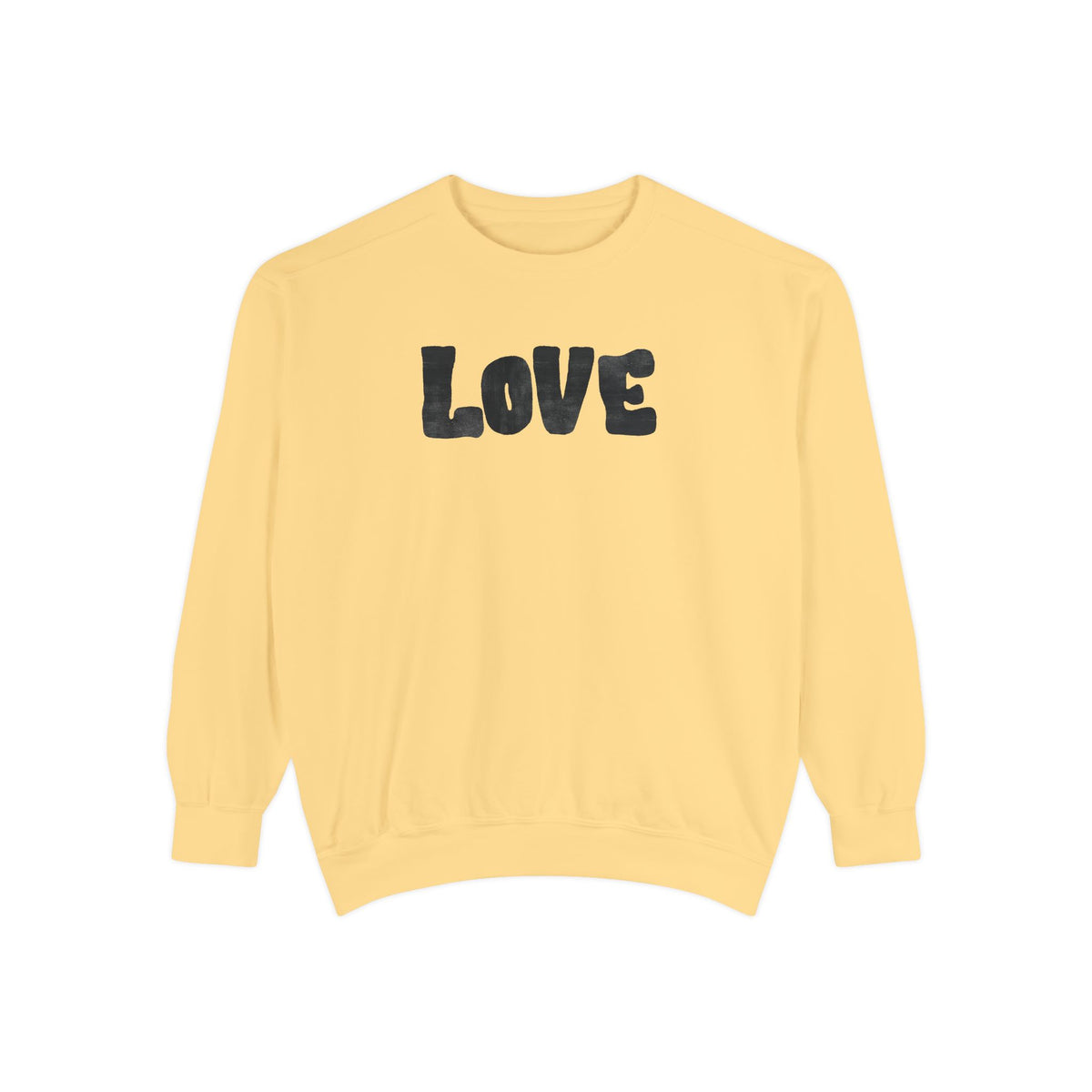 Love Brushstroke Sweatshirt — Sweatshirt with love and a Heart on the Back