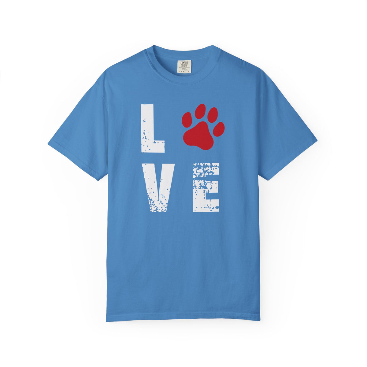 Red Paw Print T-Shirt | Minimal Animal Pet Lover Shirt
