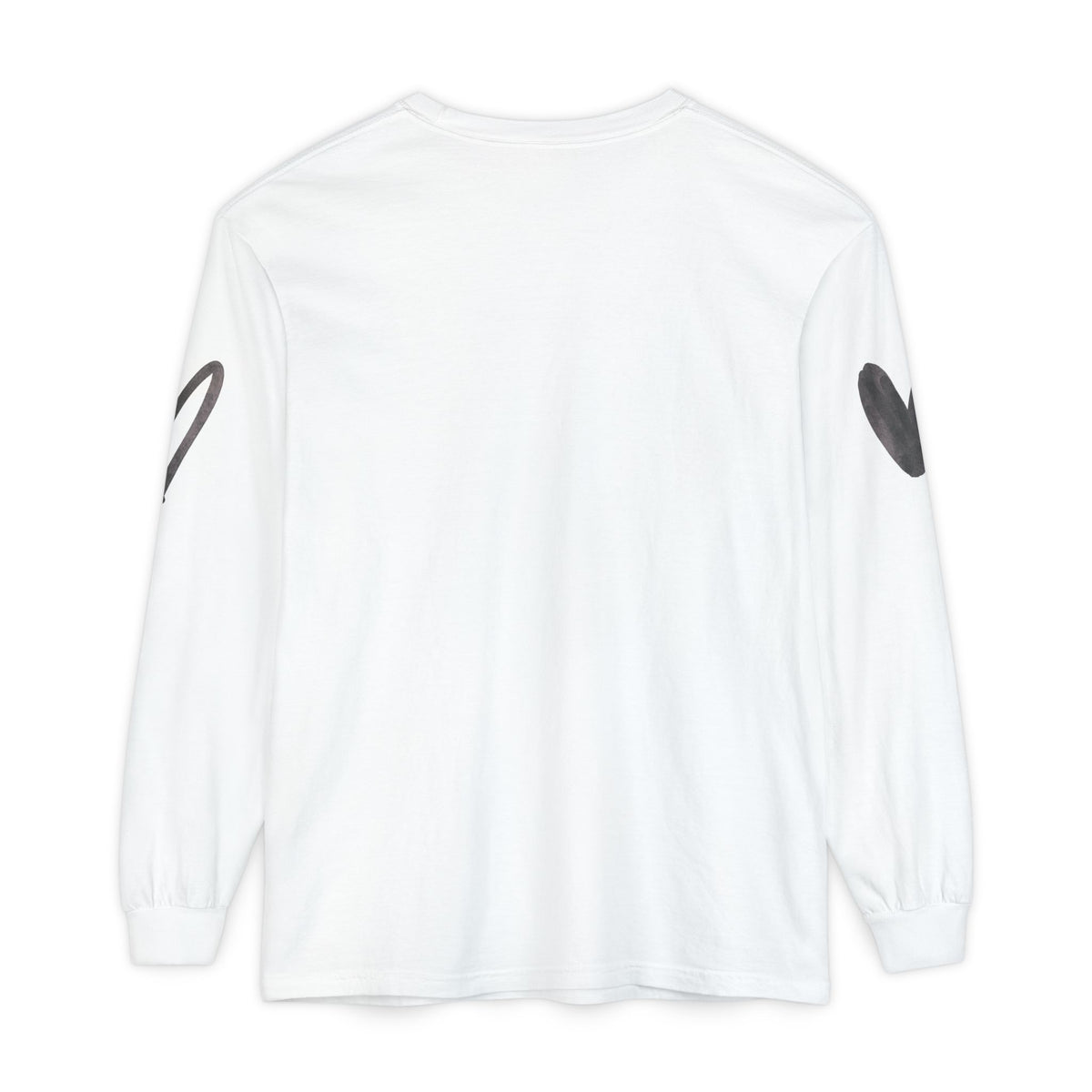 Heart Sleeve Long Sleeve Tee — Minimal Heart Graphic TShirt