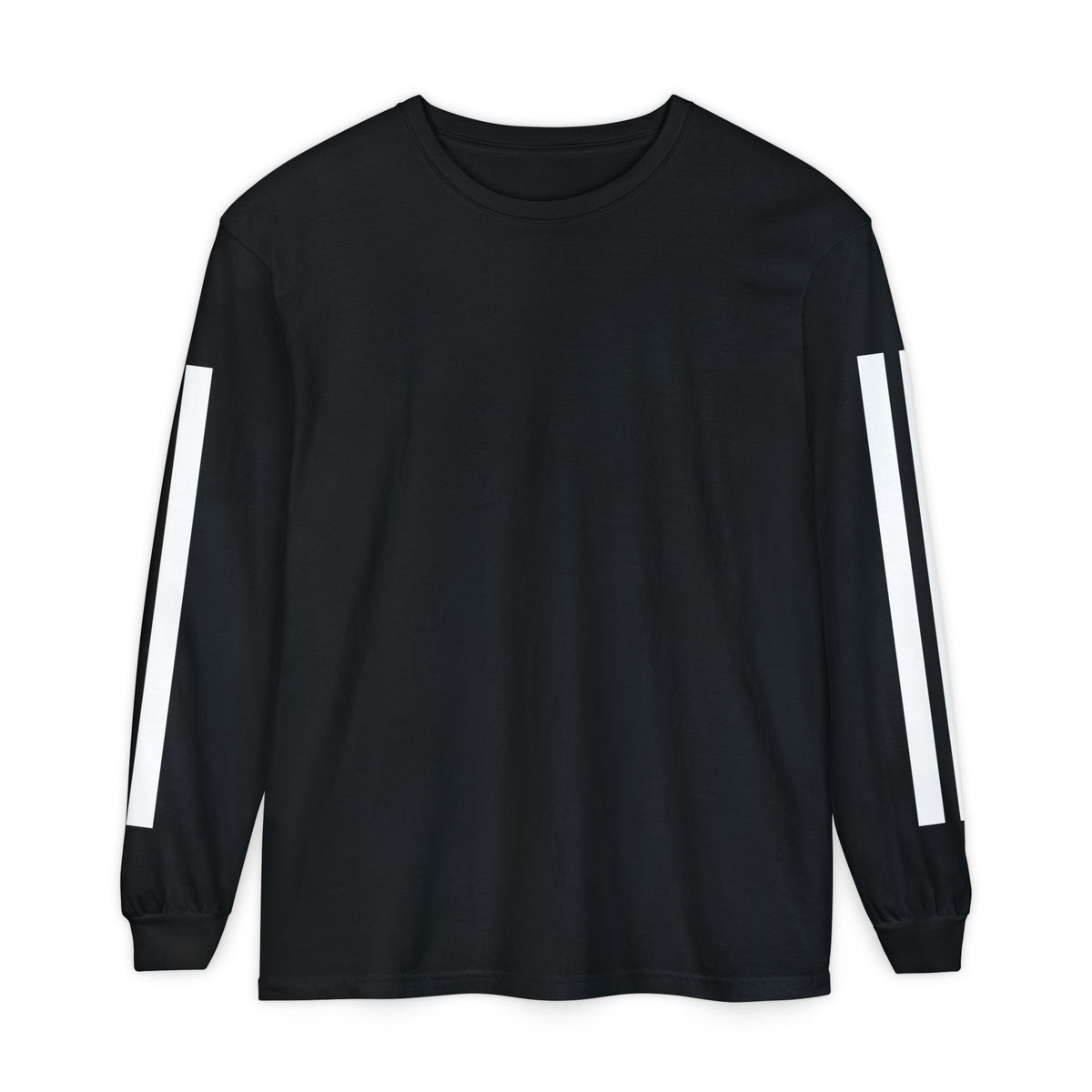 Striped Sleeve T-Shirt — Minimal Stripe Long Sleeve Graphic Tshirt