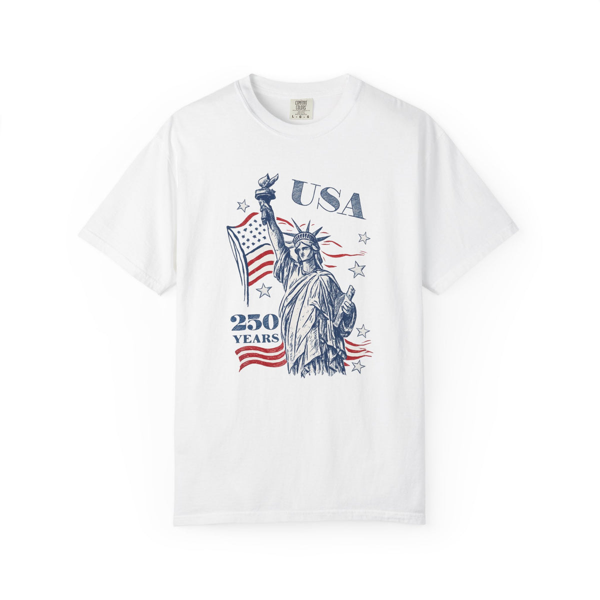 Statue of Liberty USA 250 Years T-Shirt | American Flag Patriotic Tee- Unisex