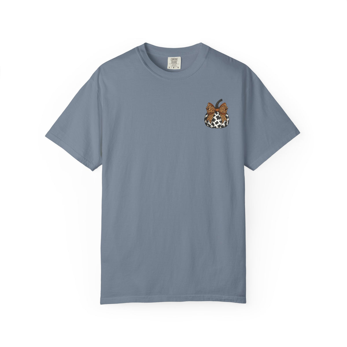 Pumpkin Graphic T-Shirt — Small Cowprint Pumpkin Tee