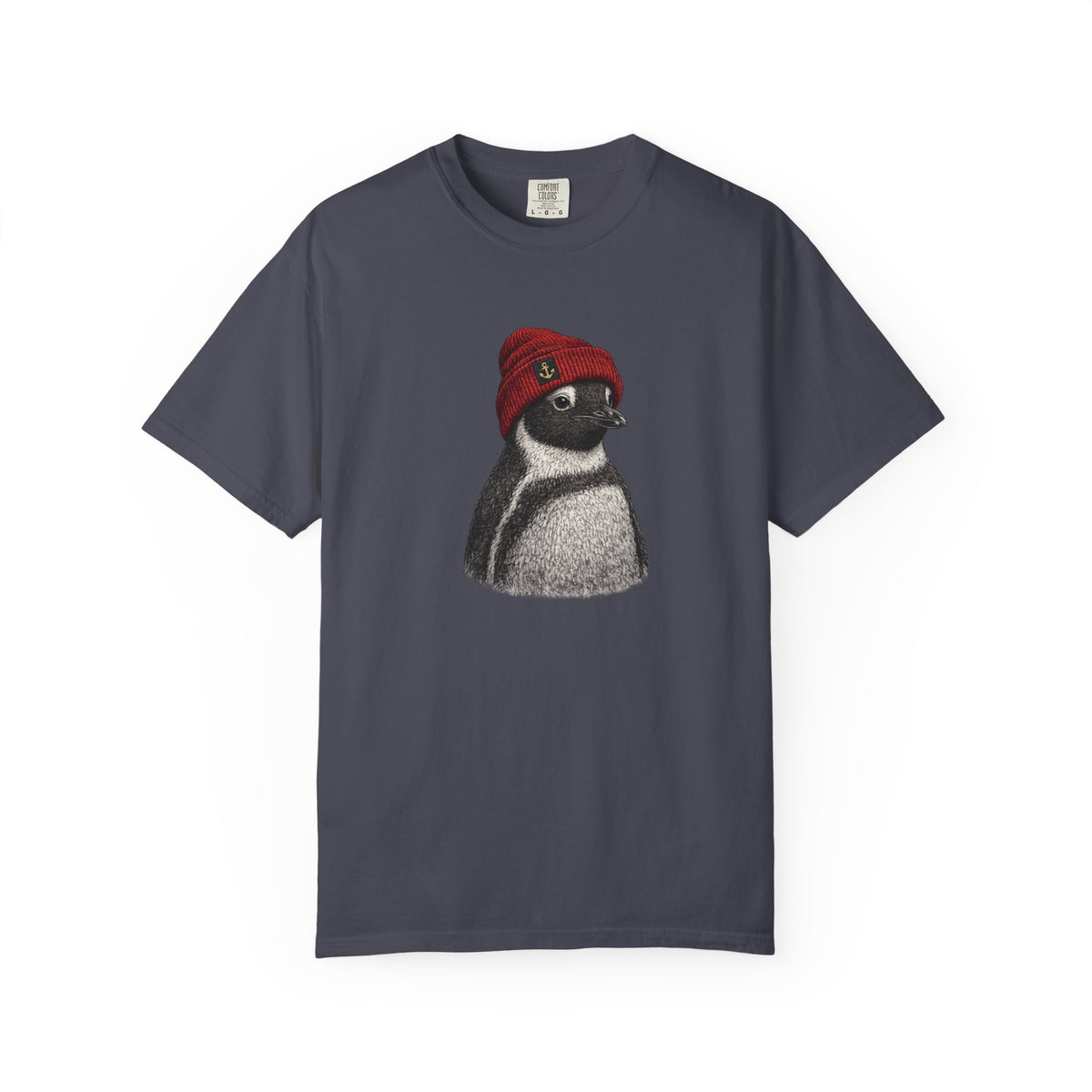 Penguin in a Red Beanie  T-shirt- Ocean Animals Tshirt