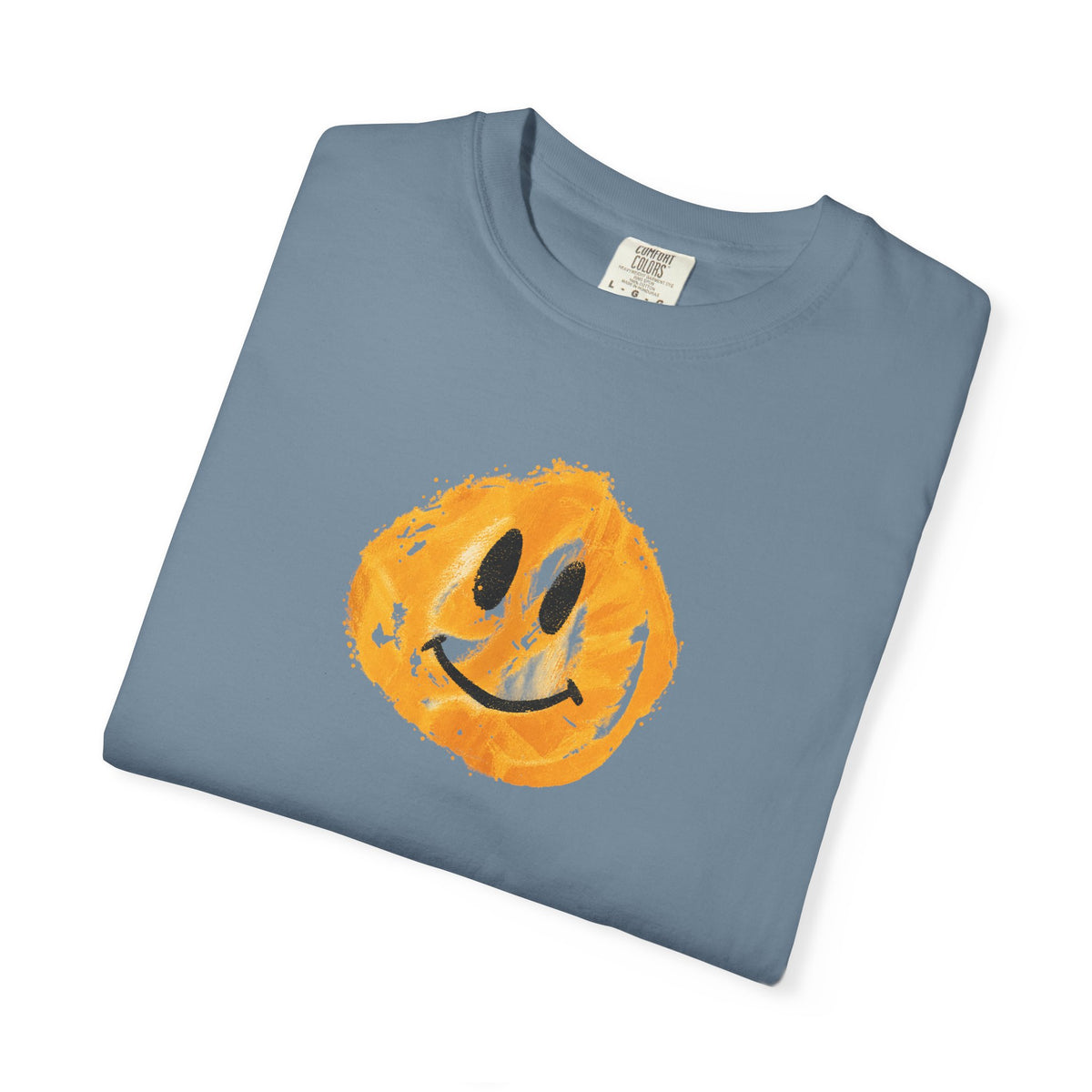 Happy Face Tshirt  - Distressed Happy Face Tee