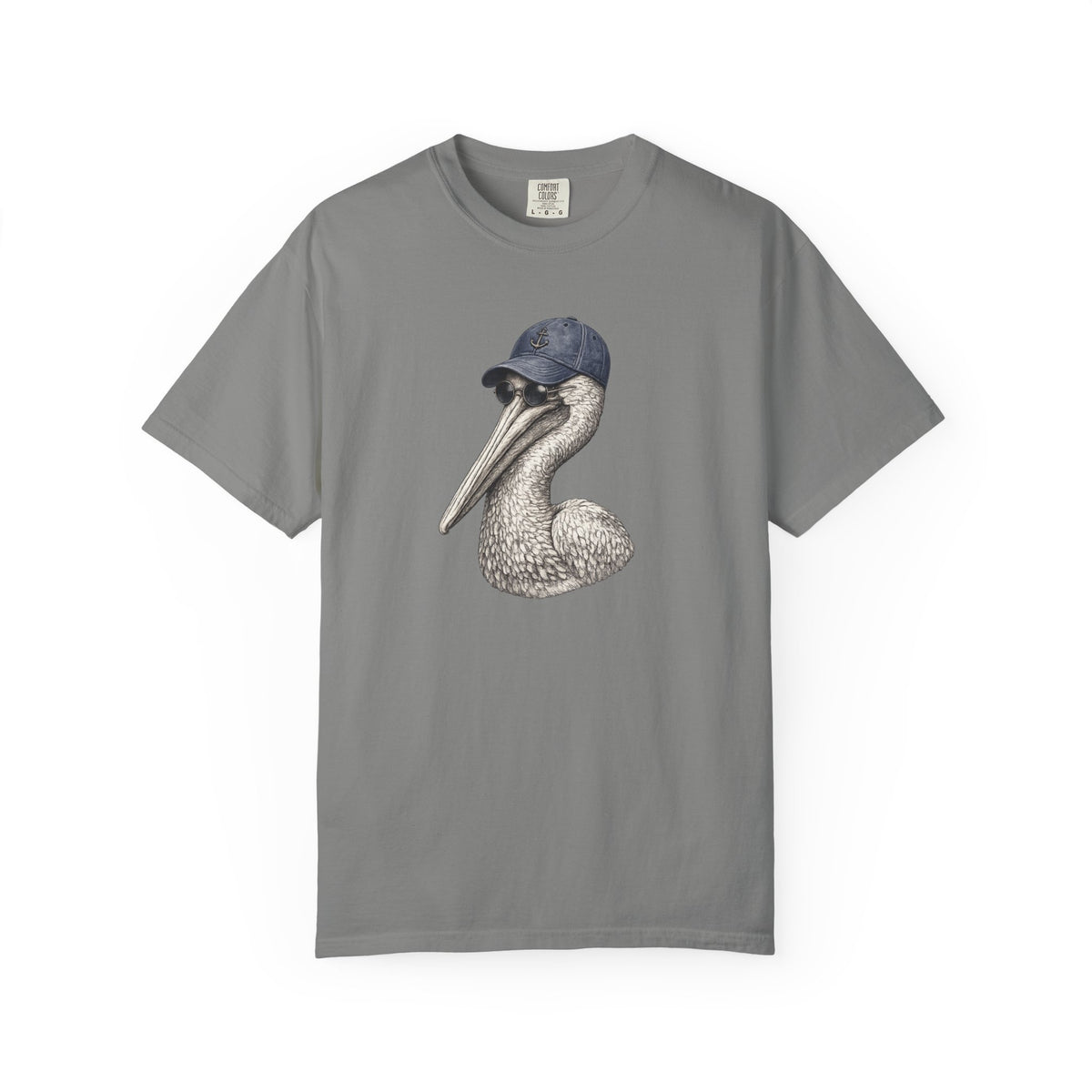 Pelican Graphic T-Shirt — Vintage Pelican with Baseball Cap Tee