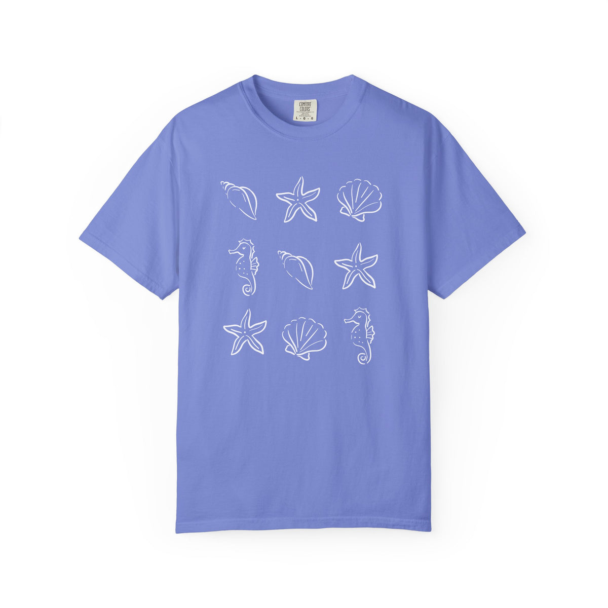 Seaside Sea Shells T-Shirt — Nautical Womens Graphic T Shirt