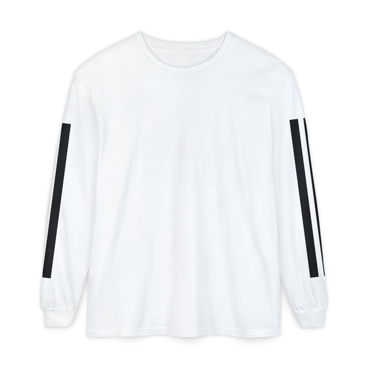 Striped Sleeve T-Shirt — Minimal Stripe Long Sleeve Graphic Tshirt