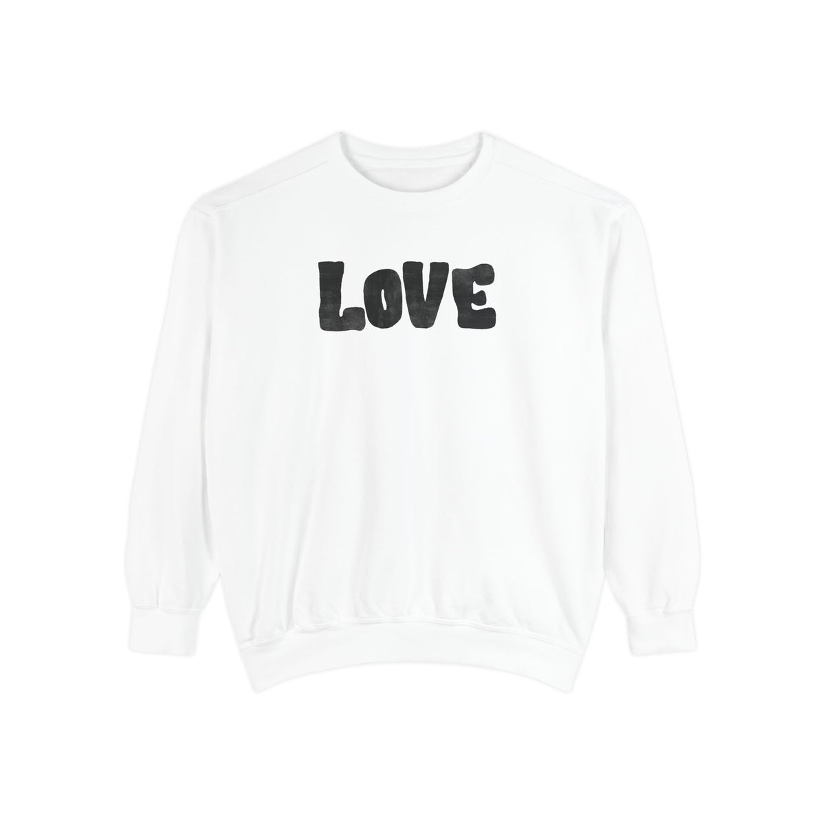 Love Brushstroke Sweatshirt — Sweatshirt with love and a Heart on the Back