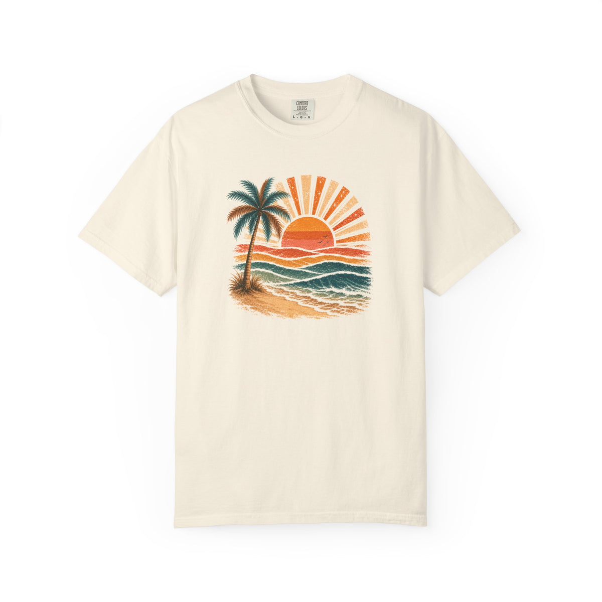 Boho Sunset Palm Beach T-Shirt —  Tropical Sunset Graphic Tee