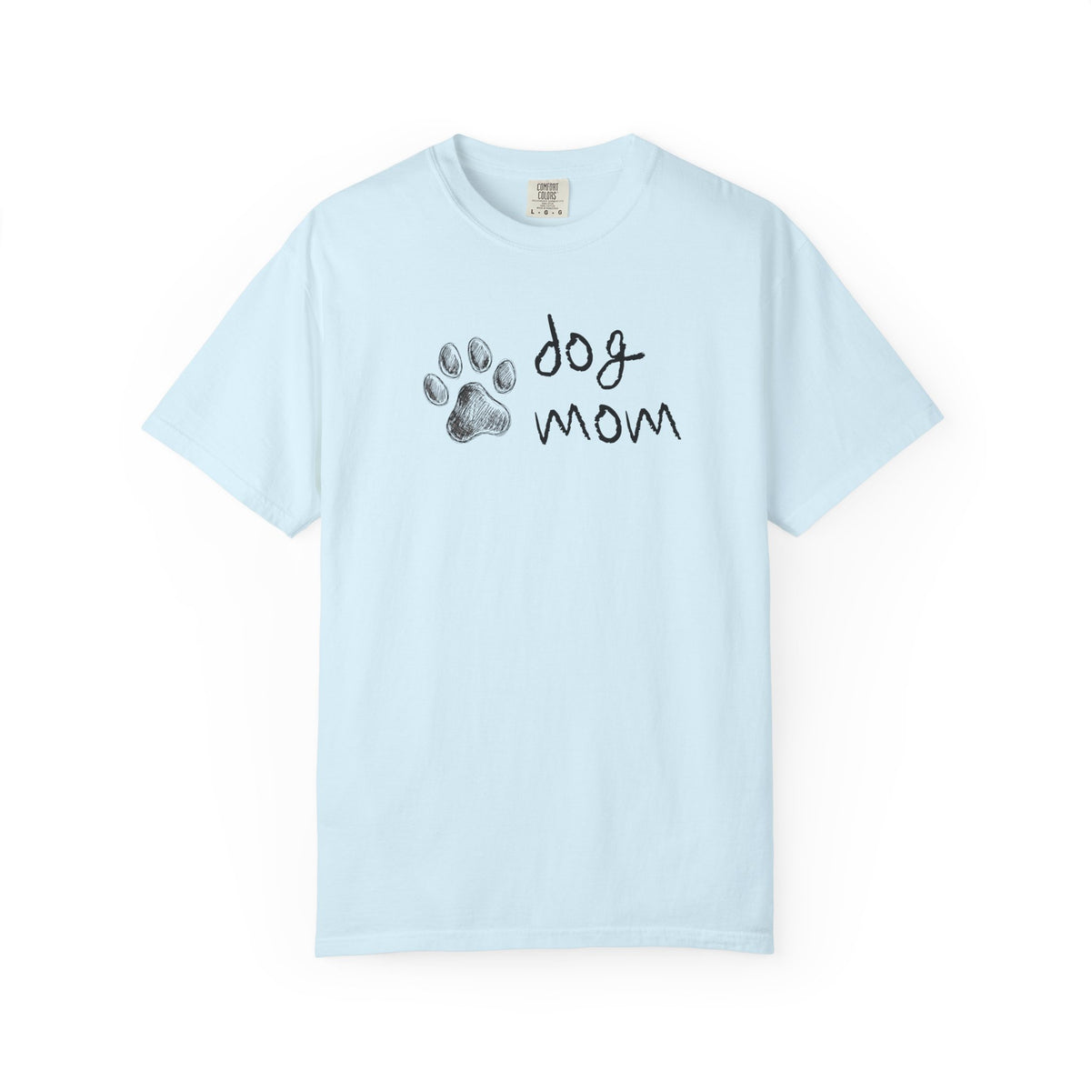Dog Mom T-Shirt — Paw Print Graphic Tee for Dog Lovers
