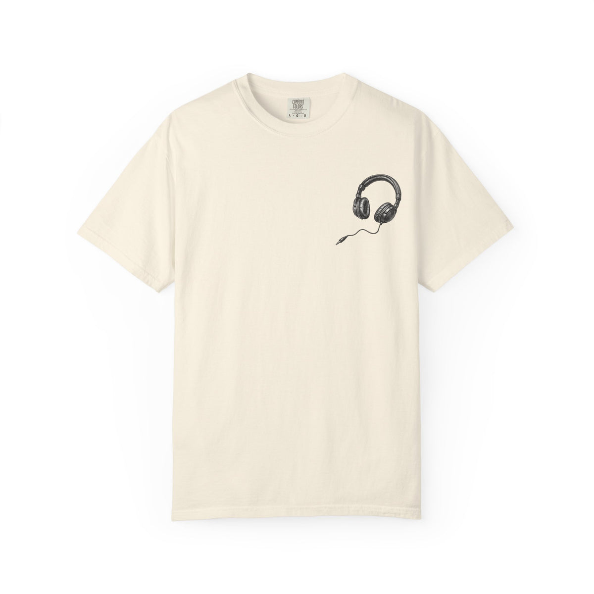 Feel The Rhythm Tshirt  - Distressed Ear Phones Beat Box Graphic Tee