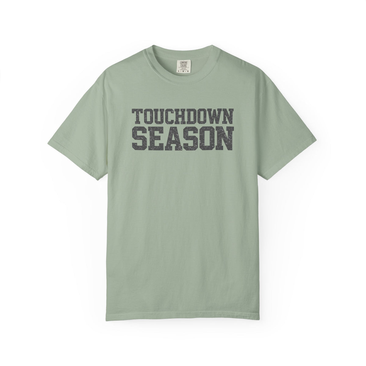 Mint green t-shirt with 'GAME OVER' text on a white background