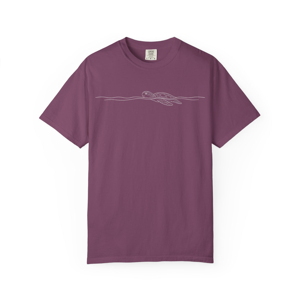 Turtle Swimming in the Water  T-Shirt- Ocean Turtle Minimalist Tshirt