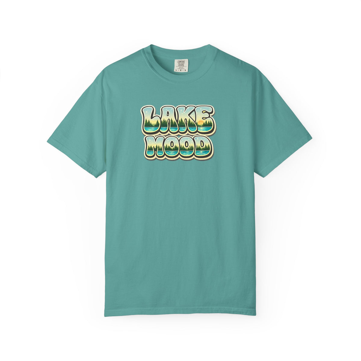 Lake Mood T-Shirt — Retro Bubble Letter Graphic Tee