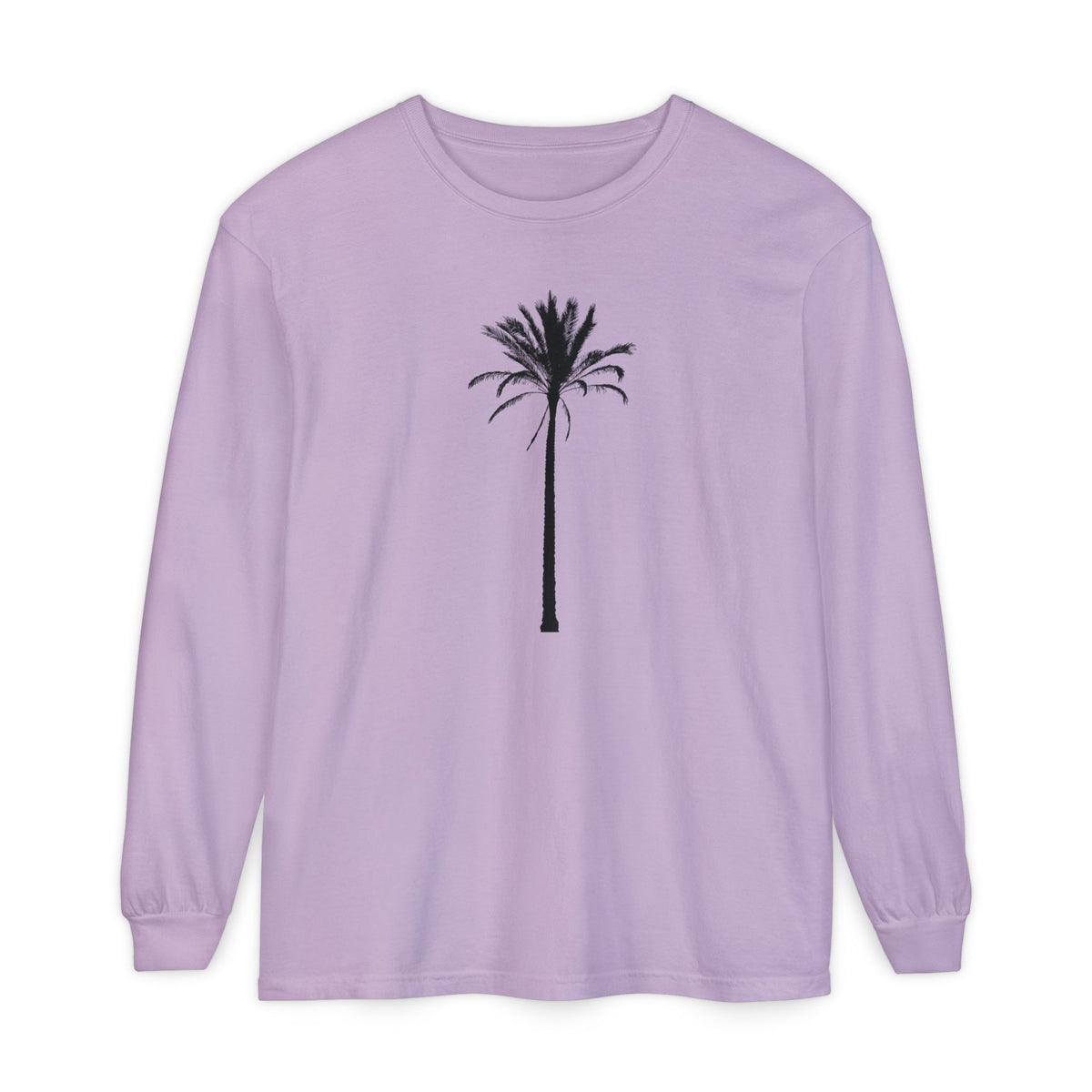 Palm Tree Long Sleeve T-Shirt — Minimal Tropical Graphic Tee