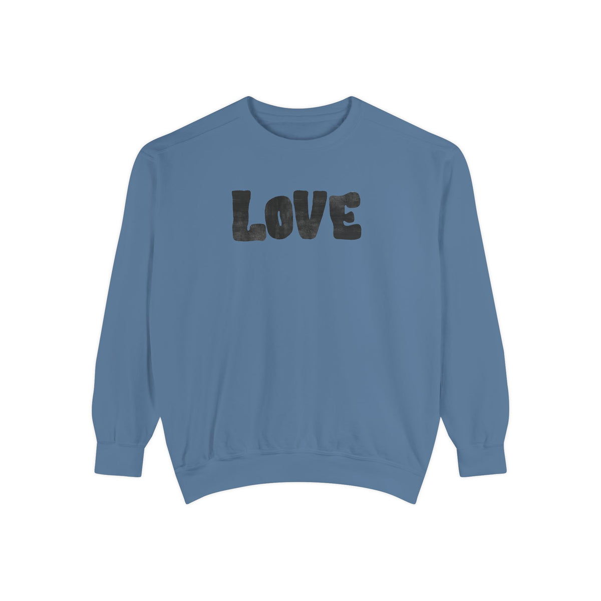 Love Brushstroke Sweatshirt — Sweatshirt with love and a Heart on the Back