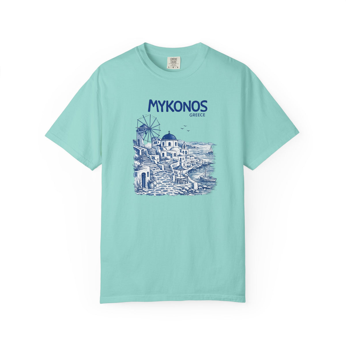 Mykonos Greece Vintage Sketch T-Shirt- Greece Graphic Tshirt
