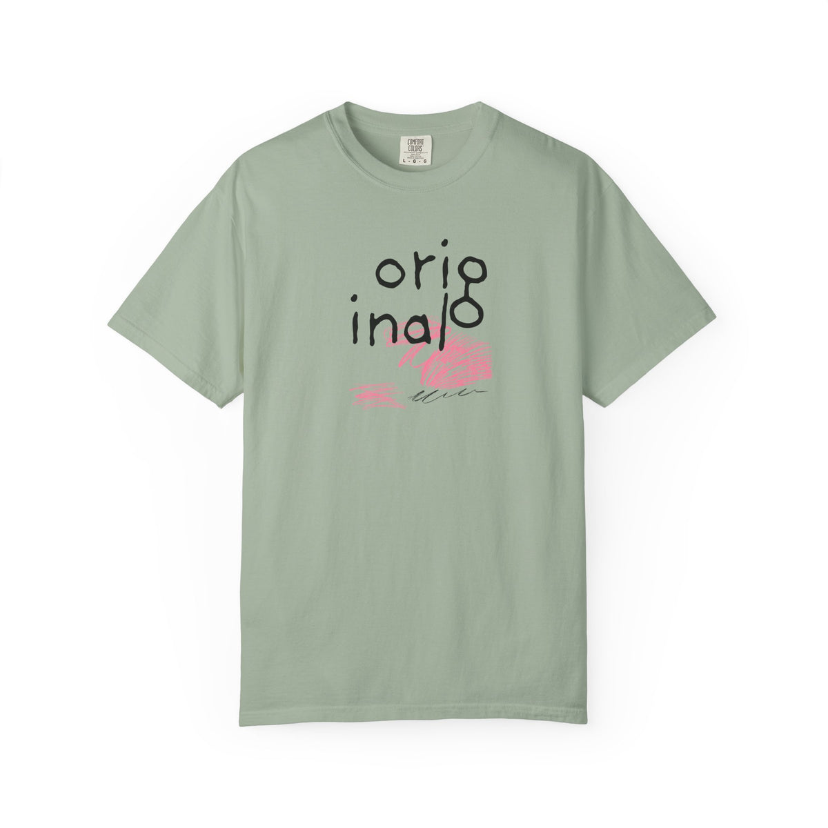 Original Graphic T-Shirt — 'original' Handwritten Design with Pink Brushstroke
