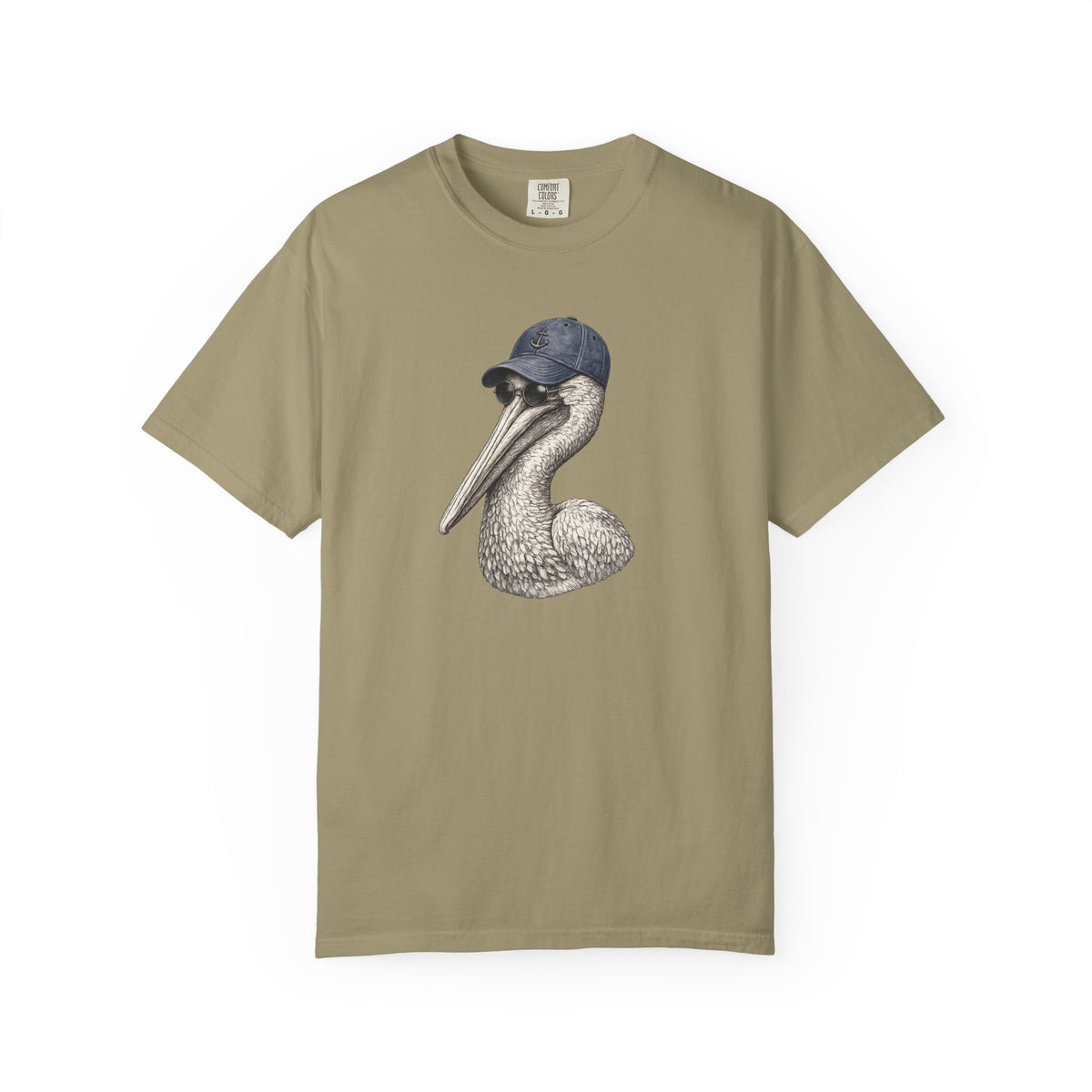Pelican Graphic T-Shirt — Vintage Pelican with Baseball Cap Tee