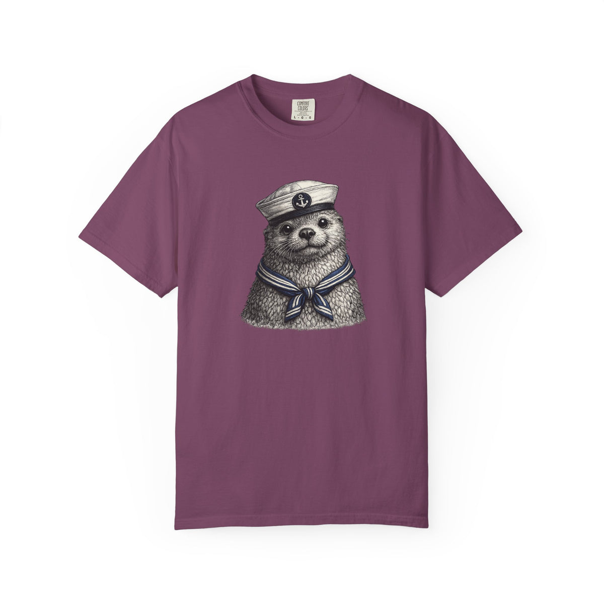 Otter Sailor Graphic T-Shirt — Cute Otter Animal Tee