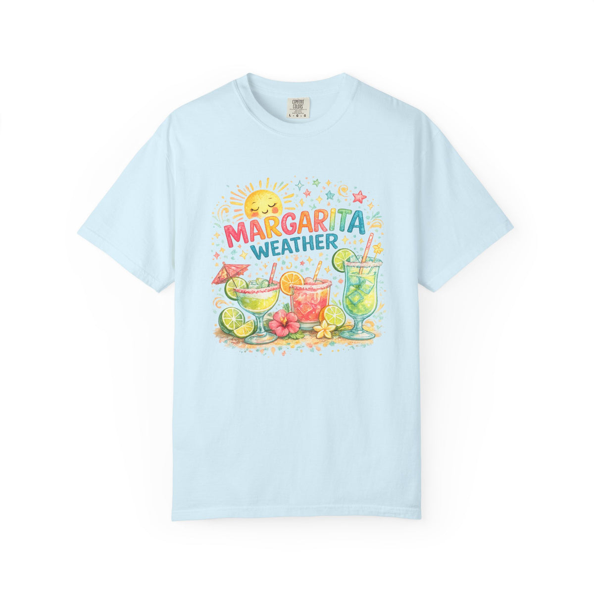 Margarita Weather T-shirt | Cocktail Illustration, Lime & Sunshine