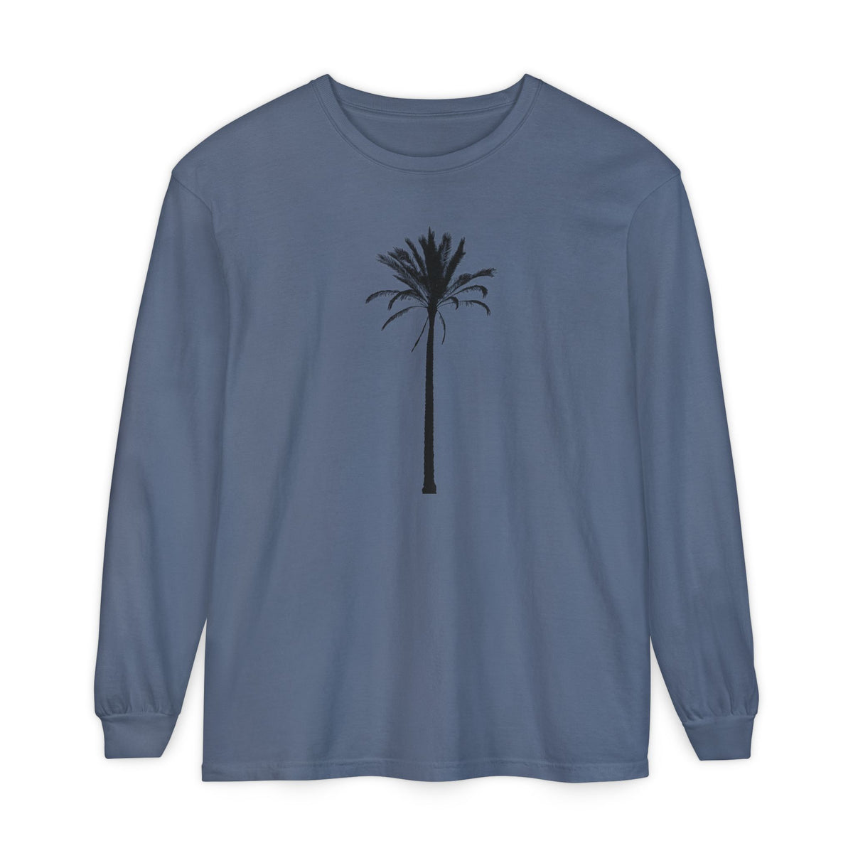 Palm Tree Long Sleeve T-Shirt — Minimal Tropical Graphic Tee