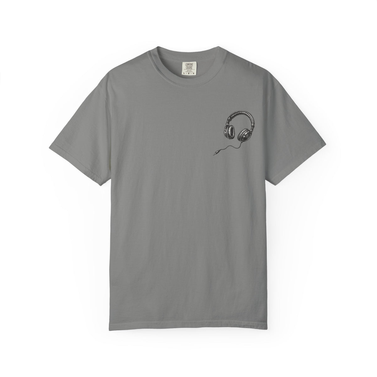 Feel The Rhythm Tshirt  - Distressed Ear Phones Beat Box Graphic Tee