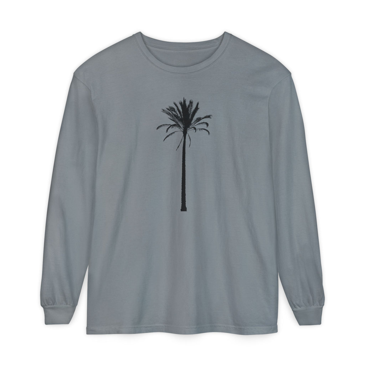 Palm Tree Long Sleeve T-Shirt — Minimal Tropical Graphic Tee
