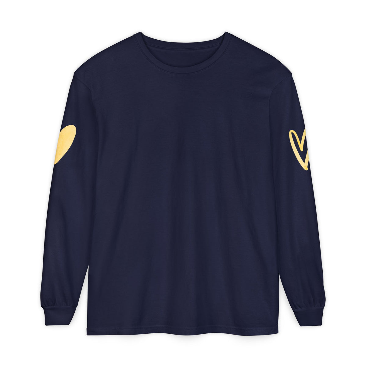 Heart Sleeve Long Sleeve Tee — Minimal Heart Graphic TShirt
