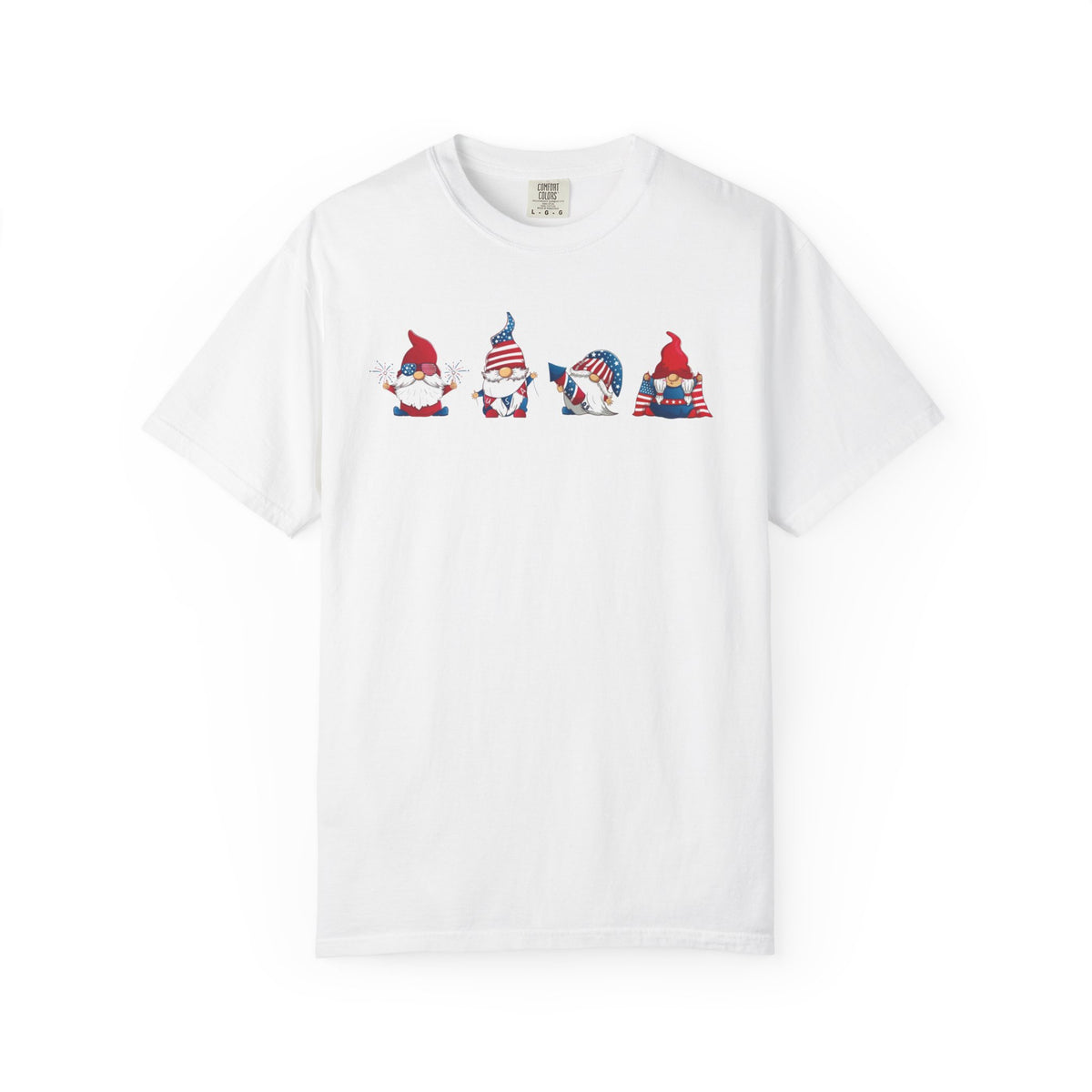 Patriotic Gnomes T-Shirt | American Flag Gnome Trio Tee
