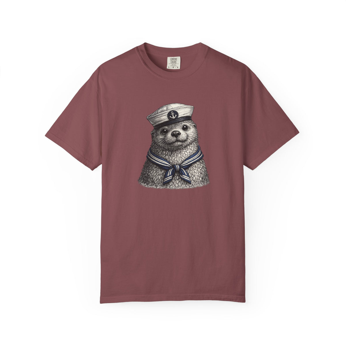 Otter Sailor Graphic T-Shirt — Cute Otter Animal Tee