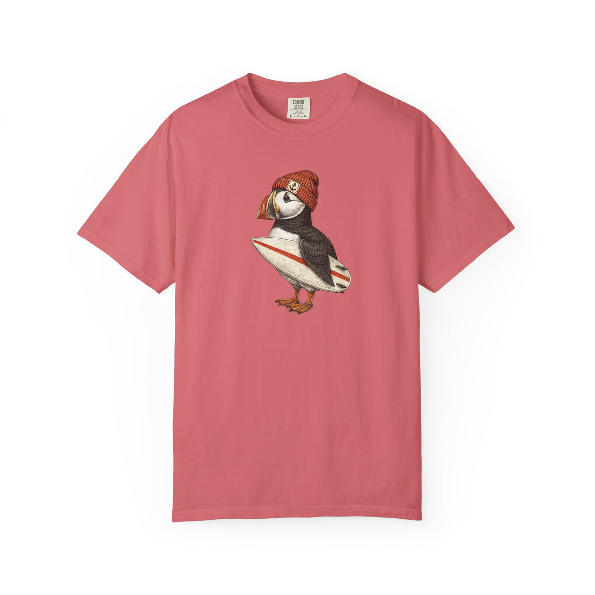Puffin Surfer T-Shirt — Cute Surfing Puffin Graphic Tee