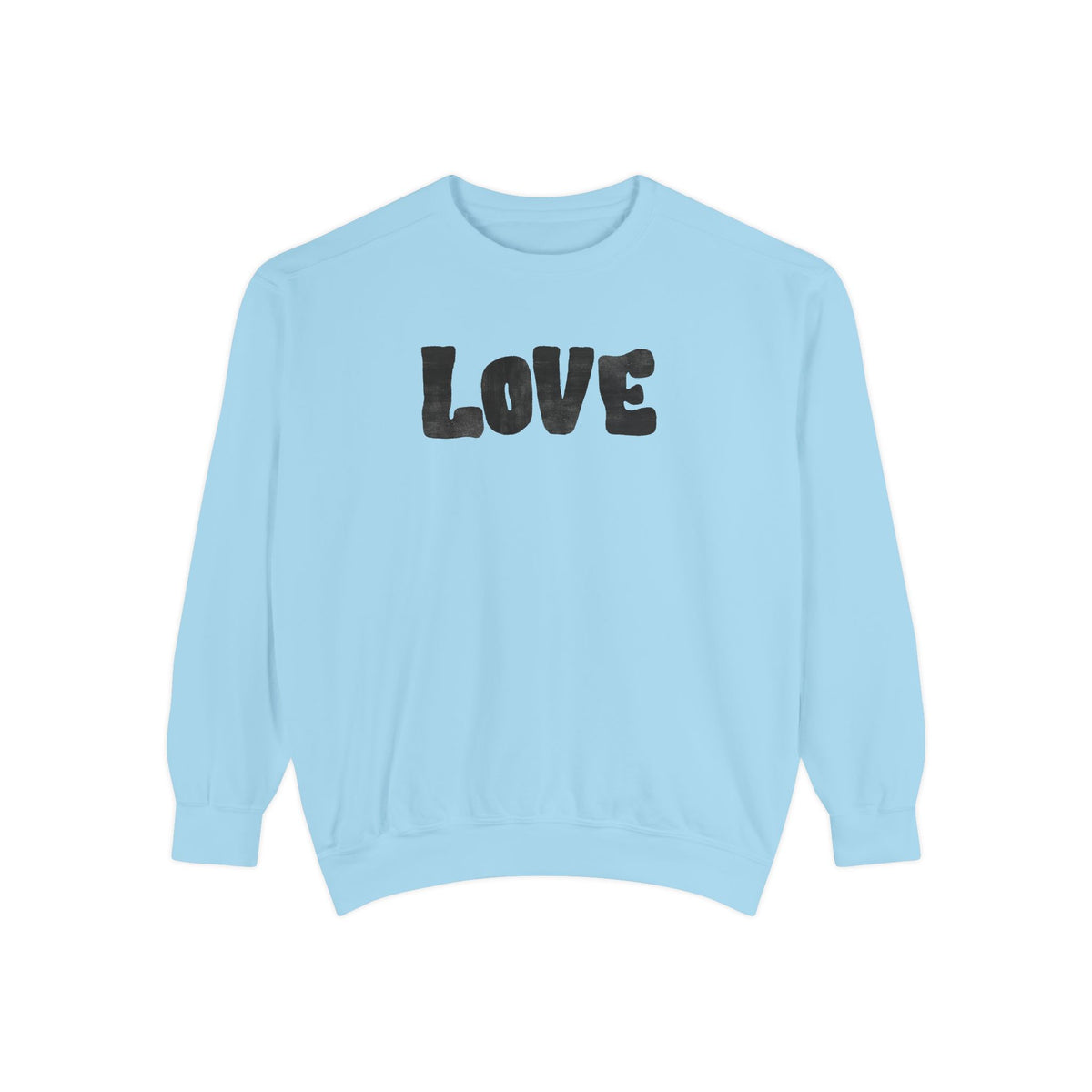 Love Brushstroke Sweatshirt — Sweatshirt with love and a Heart on the Back
