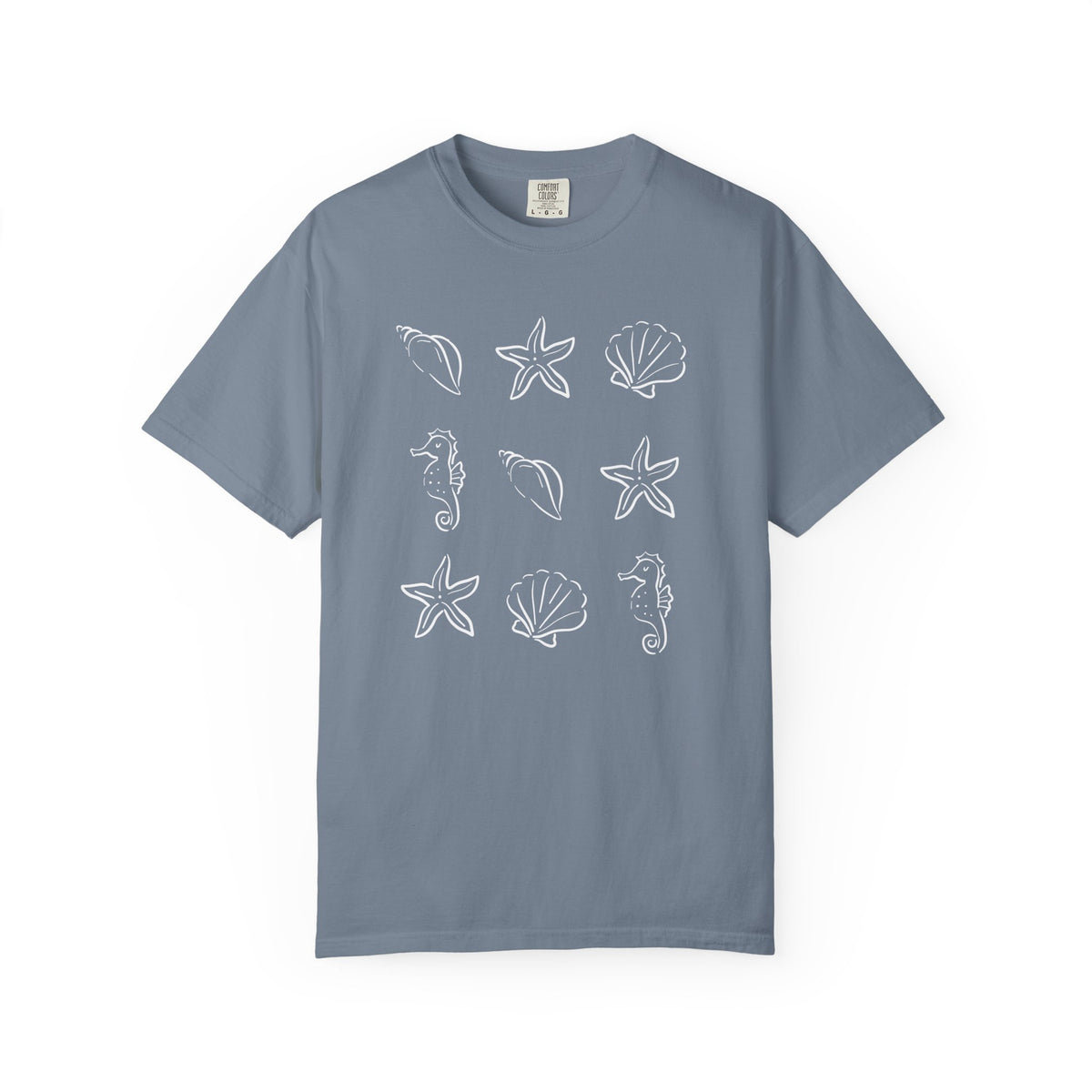 Seaside Sea Shells T-Shirt — Nautical Womens Graphic T Shirt