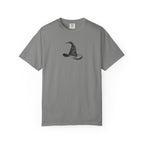 Gray t-shirt with 'Be Still & Know' text on a white background