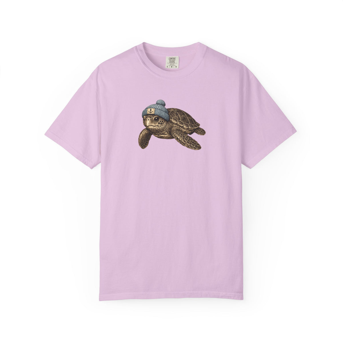 Sea Turtle Graphic Tshirt — Turtle Wearing Beanie TShirt