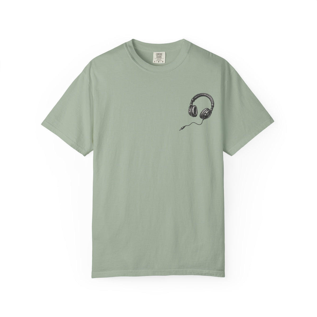 Feel The Rhythm Tshirt  - Distressed Ear Phones Beat Box Graphic Tee