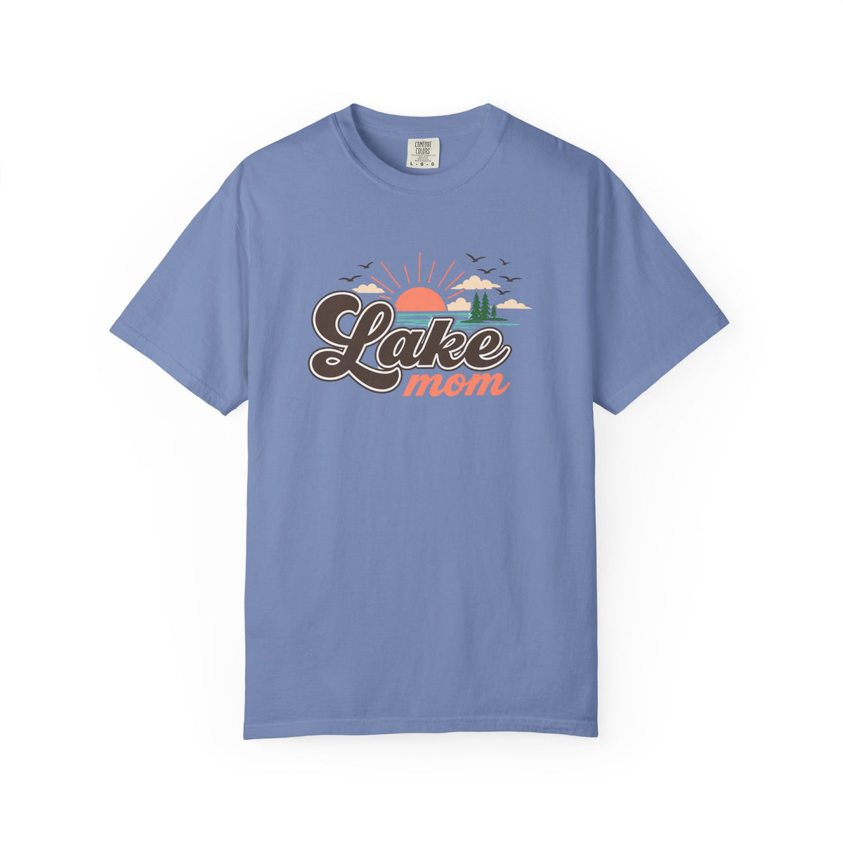 Lake Mom T-Shirt — Retro Lakeside Sunset Graphic Tee
