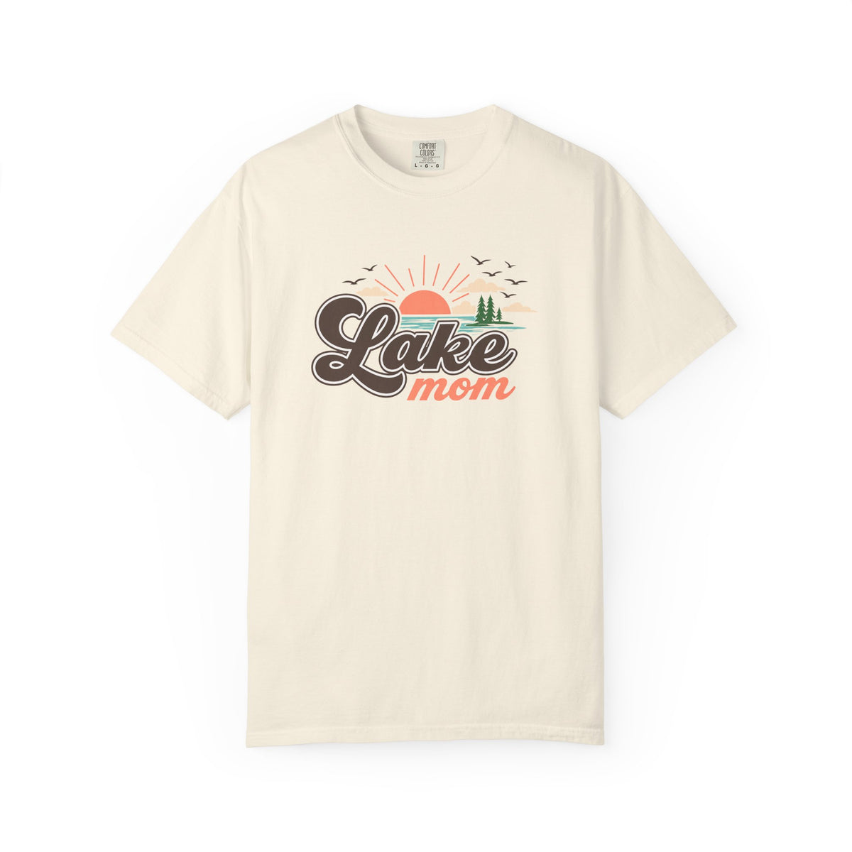 Lake Mom T-Shirt — Retro Lakeside Sunset Graphic Tee