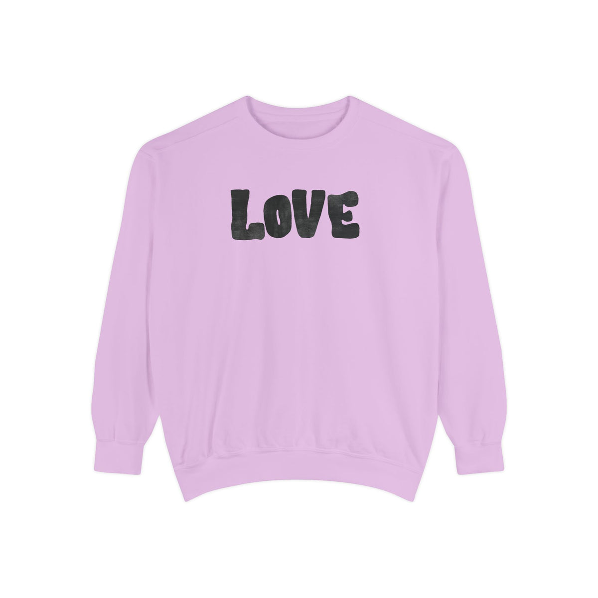 Love Brushstroke Sweatshirt — Sweatshirt with love and a Heart on the Back