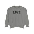 Love Brushstroke Sweatshirt — Sweatshirt with love and a Heart on the Back