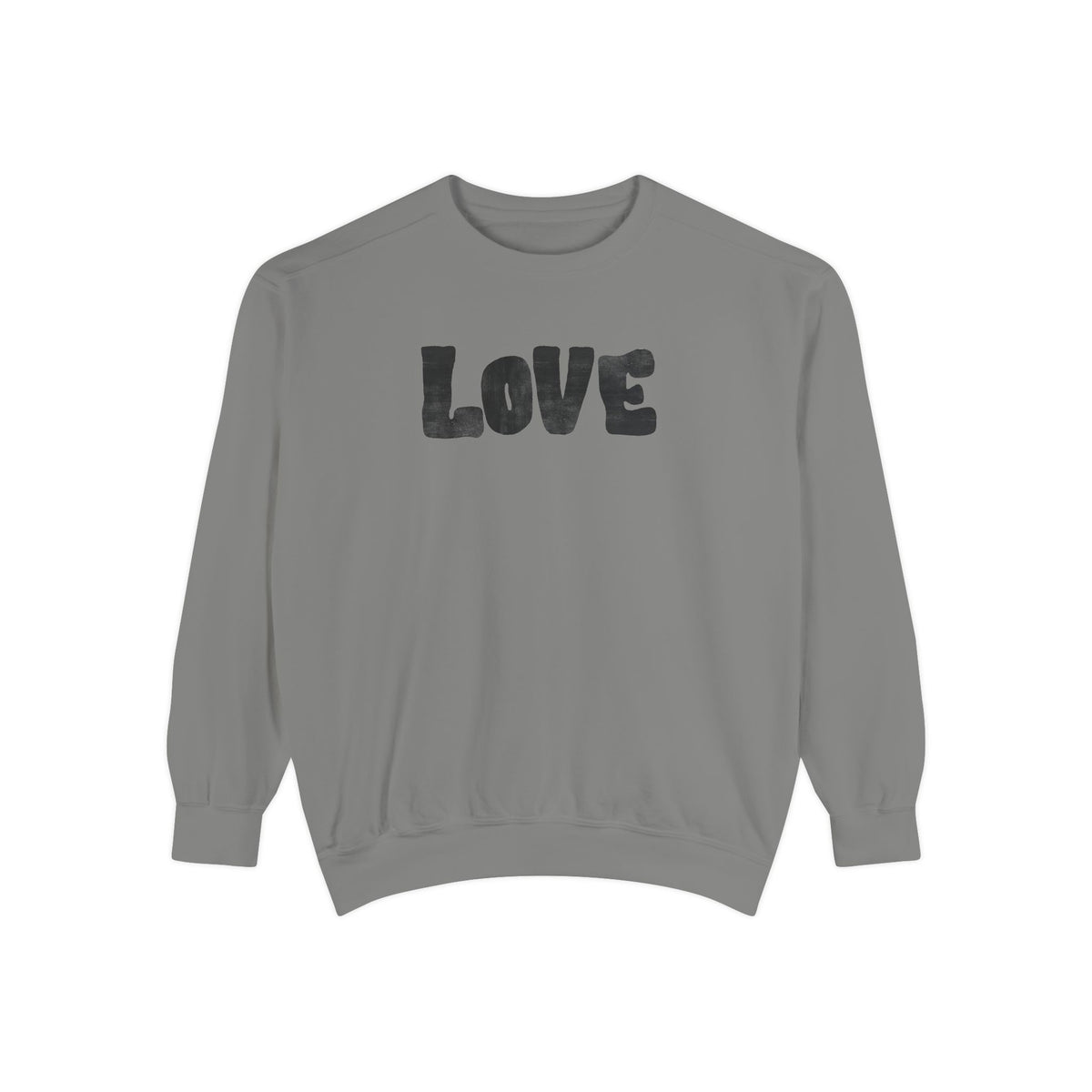 Love Brushstroke Sweatshirt — Sweatshirt with love and a Heart on the Back