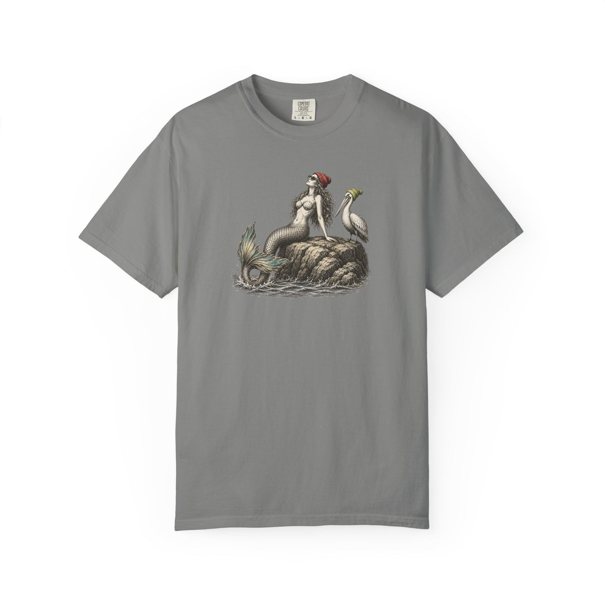 Mermaid & Pelican Graphic T-Shirt — Mermaid Ocean Graphic Tee