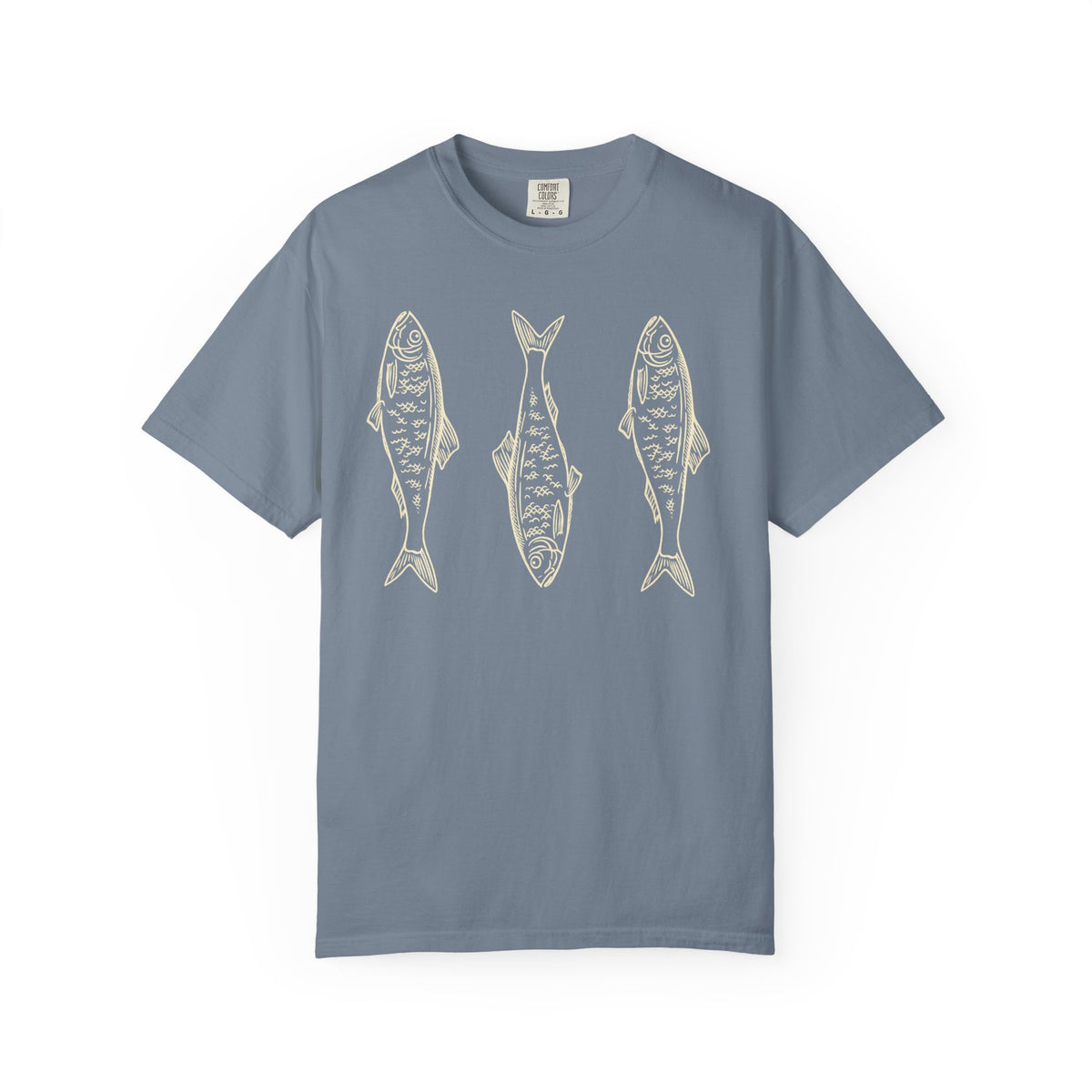 Three Fish T-shirt | Retro Fish Illustration, Nautical Beach Tee