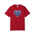 Beach Babe Heart T-Shirt- Dark Blue on Light Blue Heart Graphic Tee