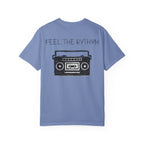 Feel The Rhythm Tshirt  - Distressed Ear Phones Beat Box Graphic Tee