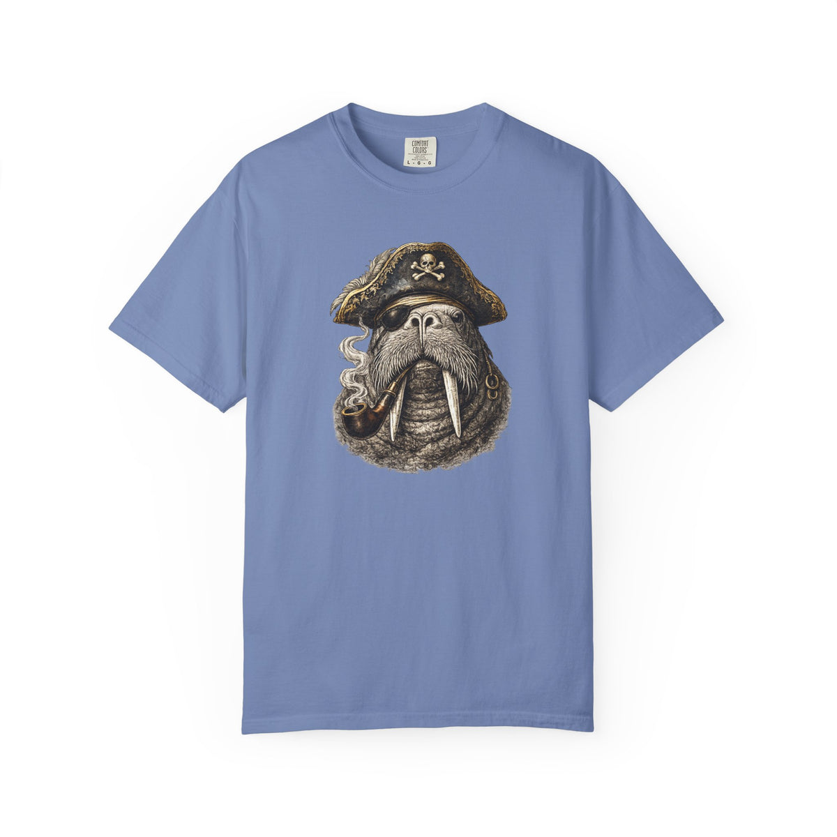 Walrus Pirate T-Shirt — Smoky Buccaneer Walrus Graphic Tshirt